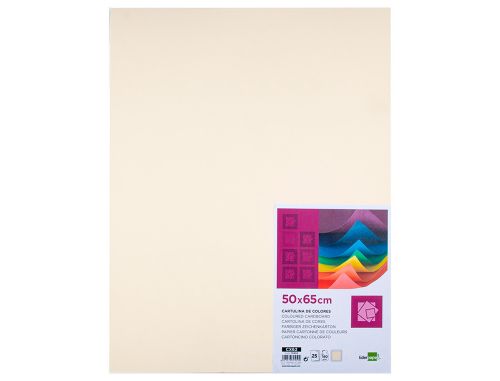 Cartolina liderpapel 50x65 cm 180 gr creme pack de 25 unidades , Liderpapel , 79450 , 8423473794504